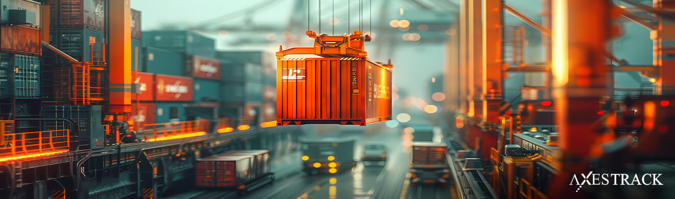 Modern container port with automated cargo movement and cranes, representing streamlined port operations and reduced congestion